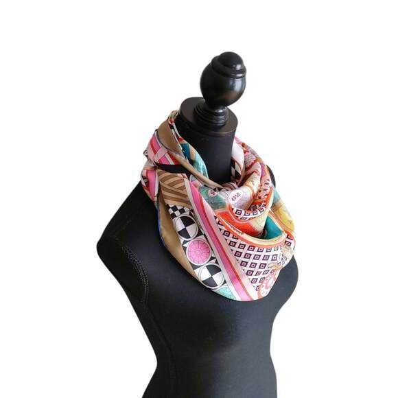 HERMES Authentic Black Silk Scarf - Picture 12 of 12